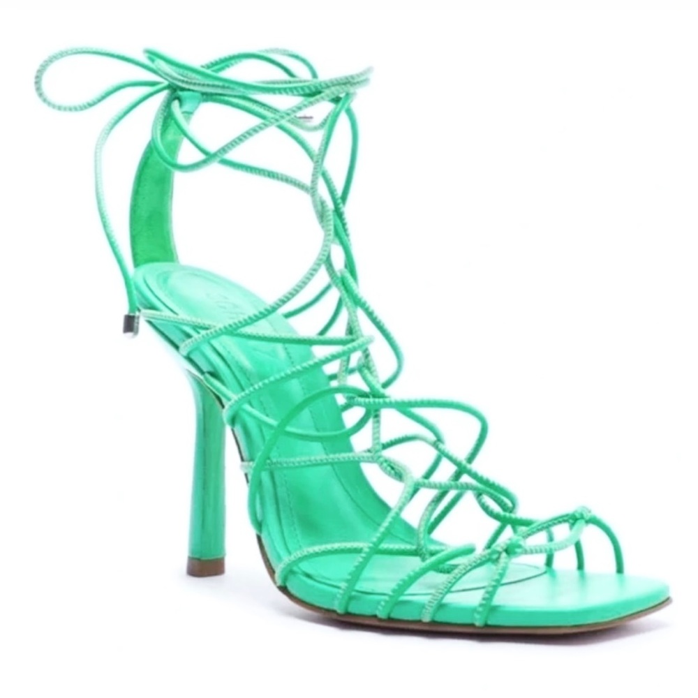 SCHUTZ Heyde Gladiator‎ Ankle Wrap Heel Sandals. Size 8